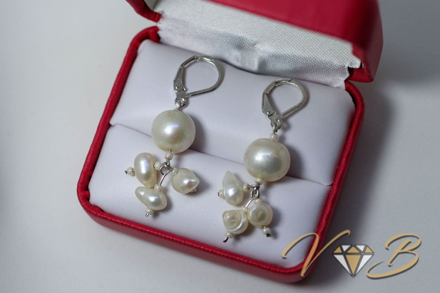 Veronica Baiocchi | Aros Colgantes con Perlas Naturales de Perlas de Cultivo Plata 925