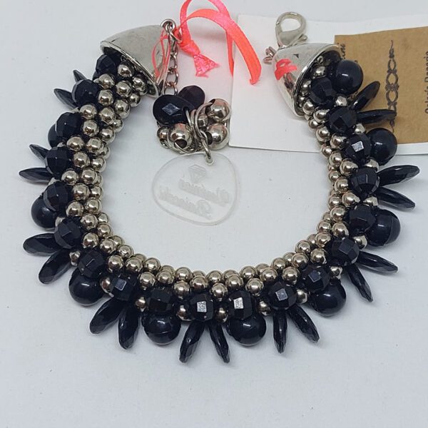 Pulsera Cuentas Plaeado Cala/ Negro/ Lunar L18 Bijou